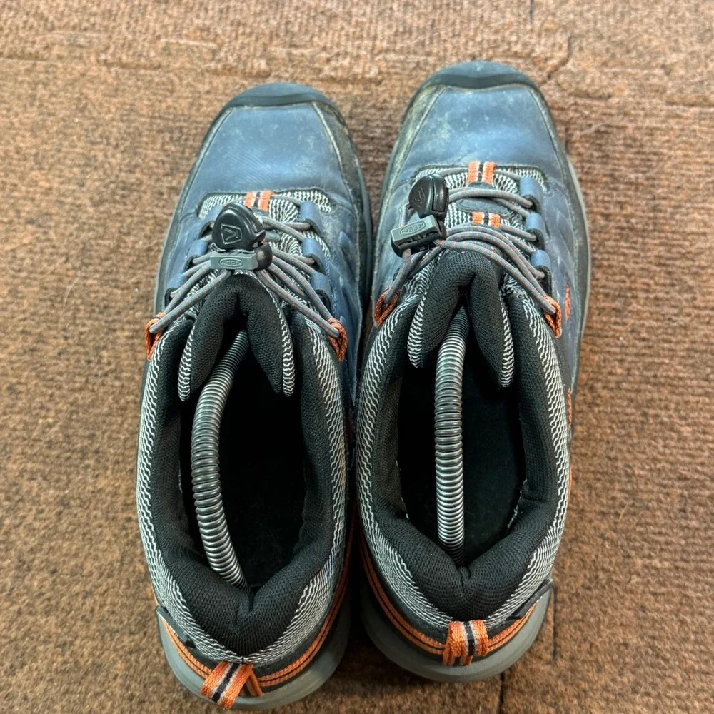 Gently used Keen Targhee EXP Waterproof Hiking Shoes Navy Orange Mens 7 1019829
